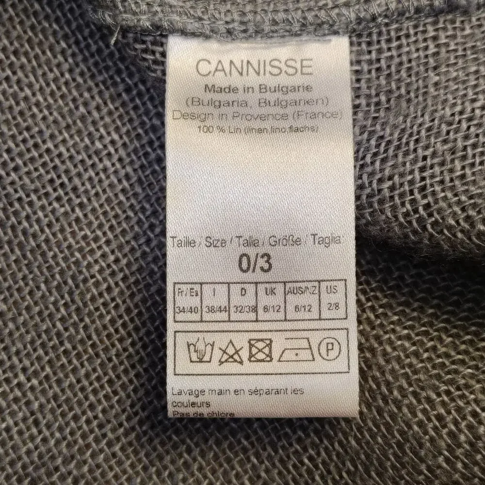 Free People 100% Linen Swing It Cowl Neck Tank Grey Waffle Knit Oversized Racerb